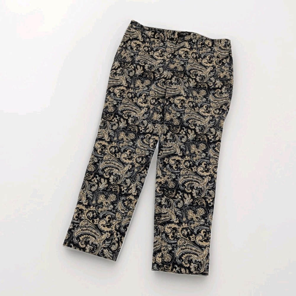 NWT Boho Paisley Pants Quiet Luxury Dark Academia Chic Talbots 8P Cottagecore